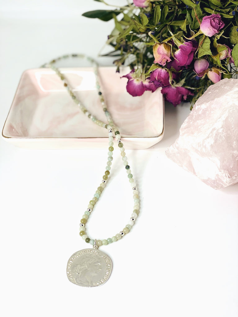 Coin Necklace "Jade"